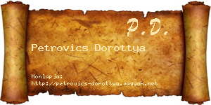 Petrovics Dorottya névjegykártya
