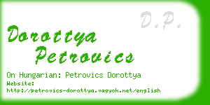 dorottya petrovics business card